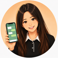 拿著手機的芳喵插圖